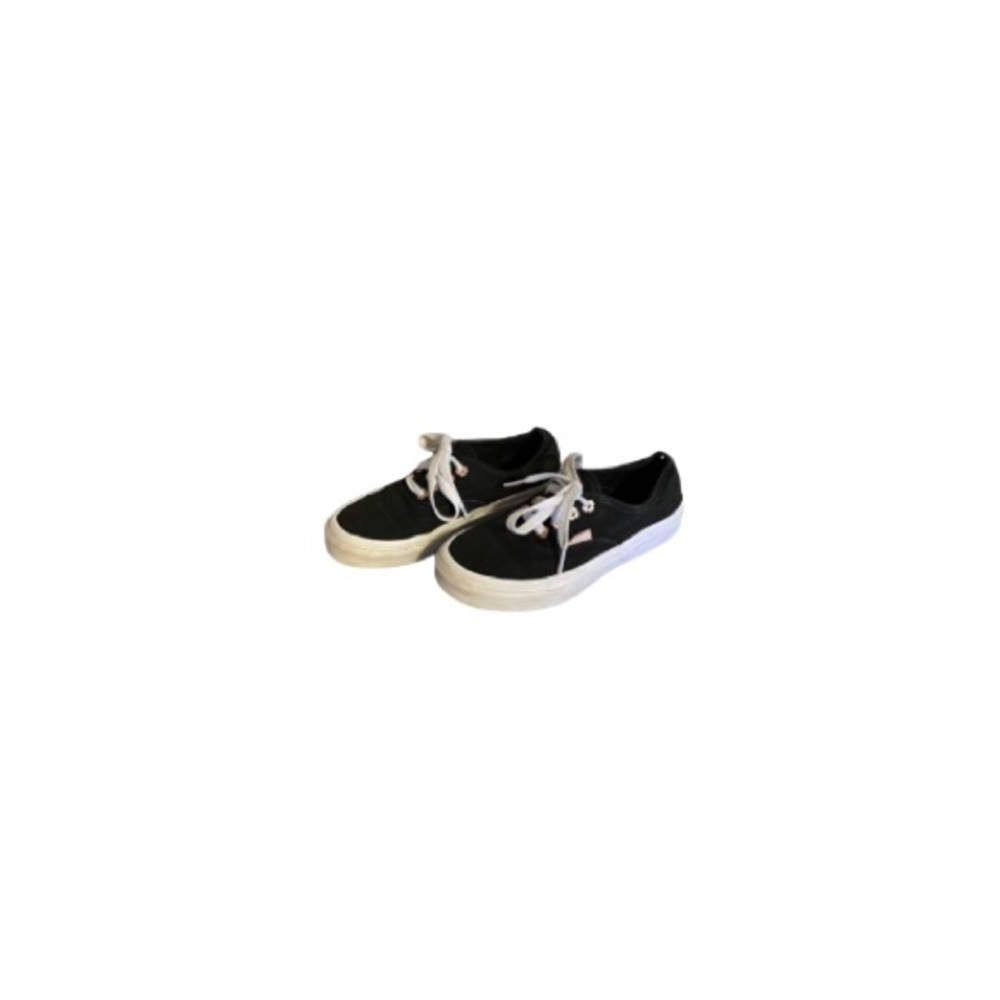 Vans Black Canvas Shoes with Copper Floral Details - Girl’s Size 2.5